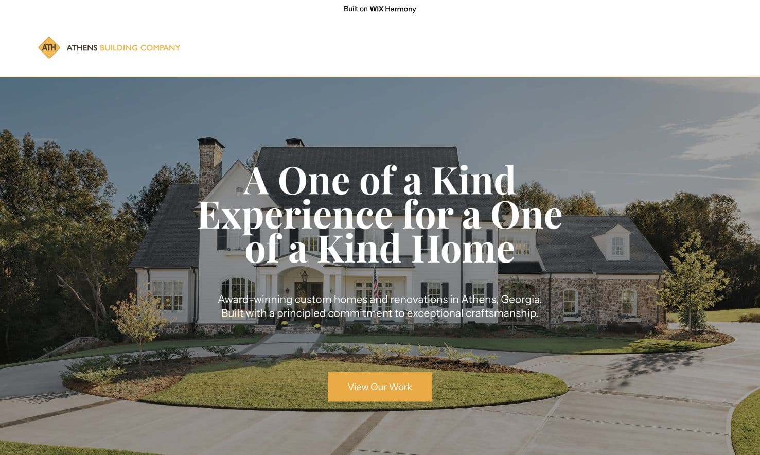 Athens Building Company concept homepage