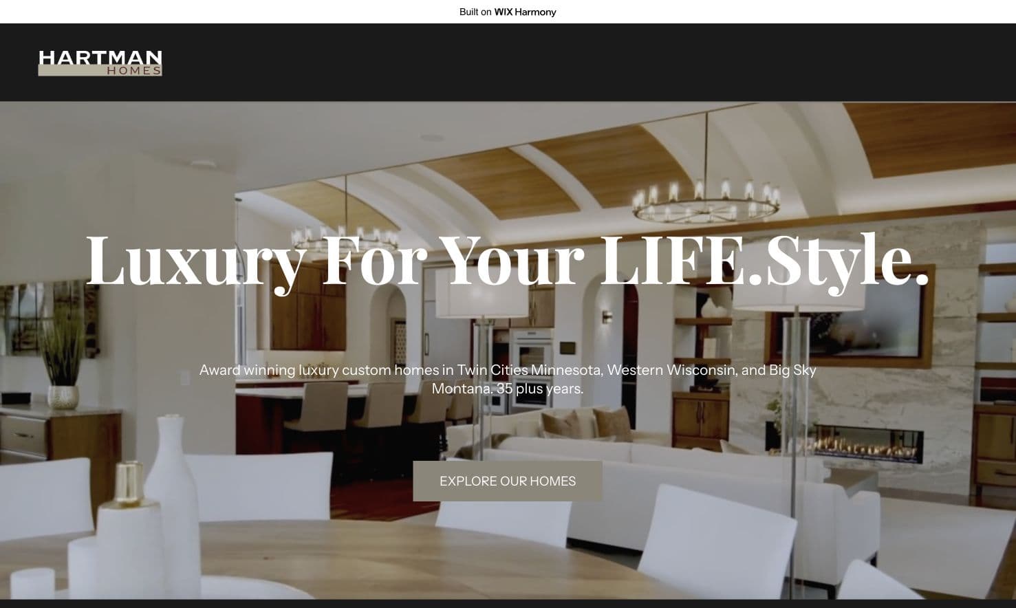Hartman Homes Inc concept homepage